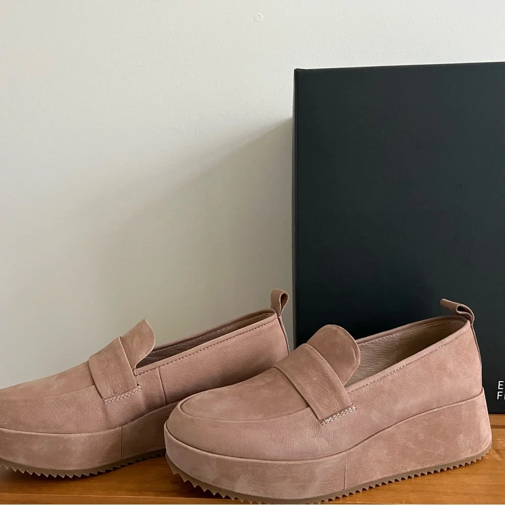 NWT Eileen Fisher Max Nubuck Wedge Loafers - Picture 8 of 8